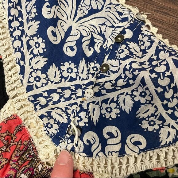 Anthropologie Inez Swing Dress by Vanessa Virginia Patchwork Multicolor Size 2 - Picture 15 of 16